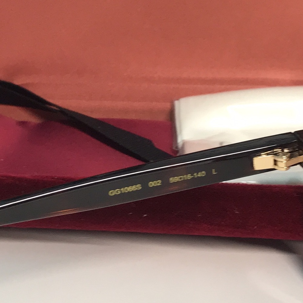 New Authentic Gucci Tortoise Square Sunglasses GG1066S 002 - Picture 9 of 14